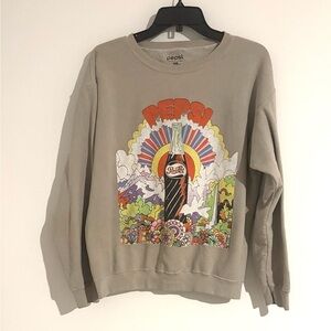 Pepsi Vintage Graphic Crewneck Size M Sweatshirt Sweater Taupe